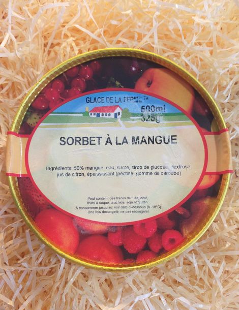 Sorbet à la mangue de la Ferme Bidard 500ml